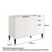 Balcão de Cozinha Miami 1200mm 2 Portas 3 Gavetas Sem Tampo Carraro Branco