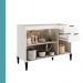 Balcão de Cozinha Miami 1200mm 2 Portas 3 Gavetas Sem Tampo Carraro Branco