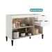 Balcão de Cozinha Miami 1200mm 2 Portas 3 Gavetas Sem Tampo Carraro Branco