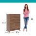 Cômoda 3 Gavetas 2 Portas Quarto 1112 Carraro Freijó