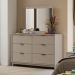 Cômoda 6 Gavetas com Espelho Quarto 1160 Carraro Avelã