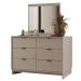 Cômoda 6 Gavetas com Espelho Quarto 1160 Carraro Avelã