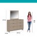 Cômoda 6 Gavetas com Espelho Quarto 1160 Carraro Avelã