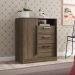 Cômoda Flauta 3 Gavetas Porta de Correr 574 Carraro - Legno
