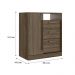 Cômoda Flauta 3 Gavetas Porta de Correr 574 Carraro - Legno