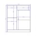 Cômoda Flauta 3 Gavetas Porta de Correr 574 Carraro - Legno