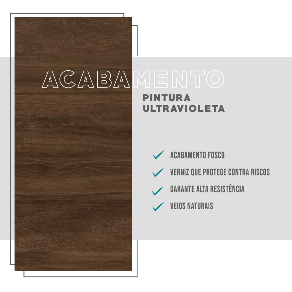 Cômoda Flauta 3 Gavetas Porta de Correr Madeirado