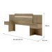 Cabeceira Casal Extensível e Mesa Lateral 1114 Carraro - Noce