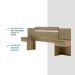 Cabeceira Casal Extensível e Mesa Lateral 1114 Carraro - Noce