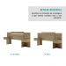 Cabeceira Casal Extensível e Mesa Lateral 1114 Carraro - Noce