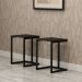 Conjunto 2 Banquetas Carraro Tubo Preto Madeirado Preto