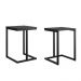 Conjunto 2 Banquetas Carraro Tubo Preto Madeirado Preto