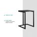 Conjunto 2 Banquetas Carraro Tubo Preto Madeirado Preto