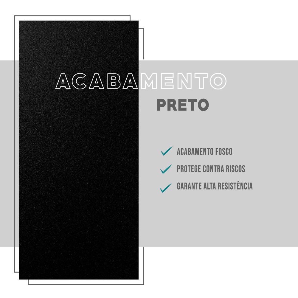 Conjunto 2 Banquetas Carraro Tubo Preto Madeirado Preto