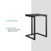 Conjunto 2 Banquetas Varanda Gourmet Tubo Preto Madeirado Preto
