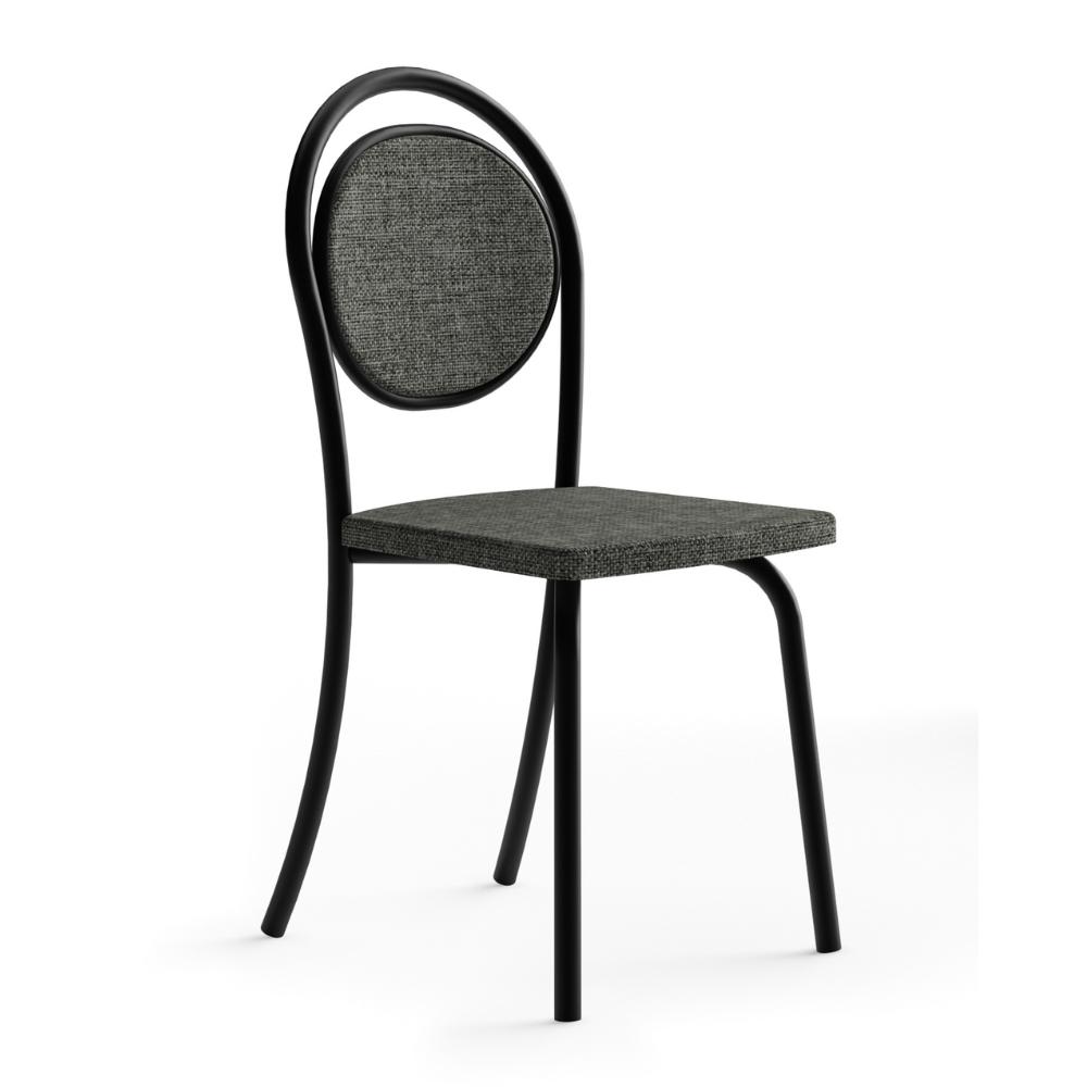 Conjunto 2 Cadeiras De jantar 1738 Carraro Preto/Cinza