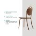 Conjunto 2 Cadeiras De jantar 1738 Carraro Rose/Bege