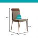 Conjunto 2 Cadeiras de Jantar Duo Carraro Rosê