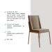 Conjunto 2 Cadeiras de Jantar Hug 1749 Carraro Areia Rose