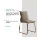 Conjunto 2 Cadeiras de Jantar Soft 1750 Carraro Areia Rose