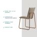 Conjunto 2 Cadeiras de Jantar Soft 1750 Carraro Areia Rose