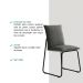 Conjunto 2 Cadeiras de Jantar Soft 1750 Carraro Grafite Preto