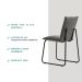 Conjunto 2 Cadeiras de Jantar Soft 1750 Carraro Grafite Preto