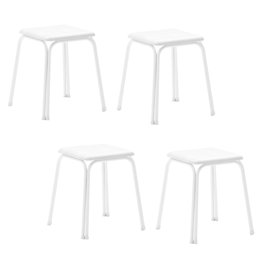 Conjunto 4 Banquetas Napa 1748 Carraro - Branco