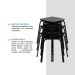 Conjunto 4 Banquetas Napa 1748 Carraro - Preto