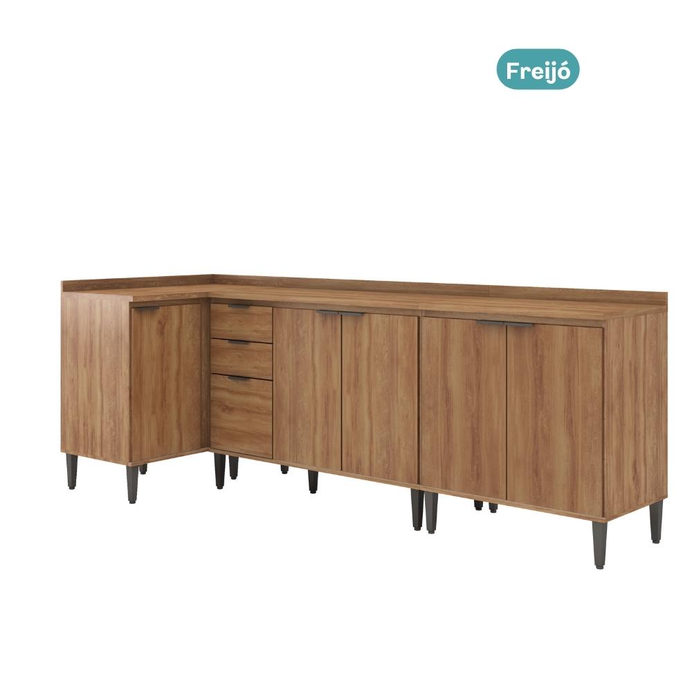 Conjunto Balcões Miami Coast Carraro Freijó