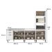 Conjunto Balcões Miami Loft Carraro Branco