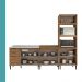 Conjunto Balcões Miami Loft Carraro Freijó