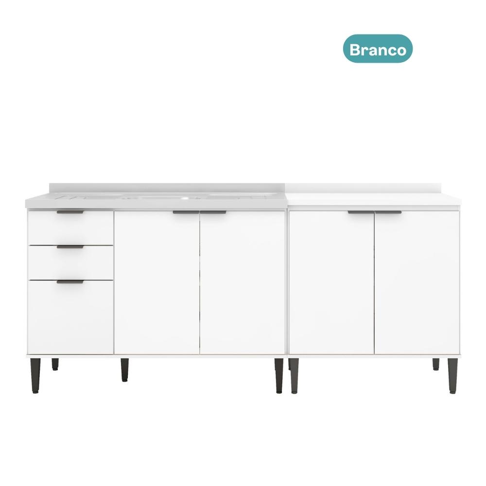 Conjunto Balcões Miami Point Carraro Branco