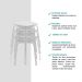 Conjunto Mesa Dobrável com 2 Banquetas Branco Carraro