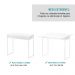 Conjunto Mesa Dobrável com 2 Banquetas Branco Carraro
