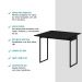 Conjunto Mesa Dobrável com 2 Banquetas Preto Carraro