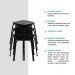 Conjunto Mesa Dobrável com 2 Banquetas Preto Carraro