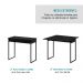 Conjunto Mesa Dobrável com 2 Banquetas Preto Carraro