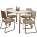 Conjunto Sala de Jantar 4 Cadeiras Accra Carraro Gelo Areia Rosê