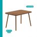 Conjunto Sala de Jantar 4 Cadeiras Amsterdã Carraro Nogal