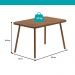 Conjunto Sala de Jantar 4 Cadeiras Amsterdã Carraro Nogal