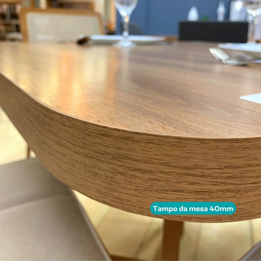 Conjunto Sala de Jantar 4 Cadeiras Amsterdã Carraro Nogal