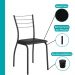 Conjunto Sala de Jantar 4 Cadeiras Austin Carraro Nogal Preto