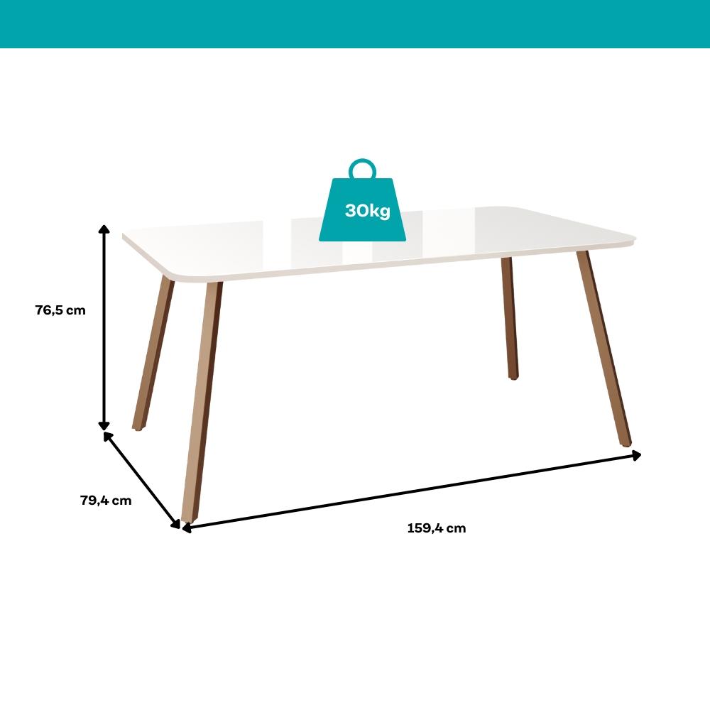 Conjunto Sala de Jantar 4 Cadeiras Barcelona Carraro Gelo Areia Rosê