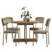 Conjunto Sala de Jantar 4 Cadeiras Belgravia Carraro Carvalho Dourado