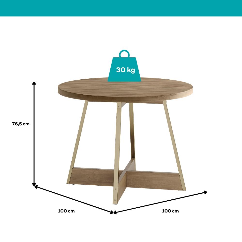 Conjunto Sala de Jantar 4 Cadeiras Belgravia Carraro Carvalho Dourado