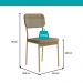 Conjunto Sala de Jantar 4 Cadeiras Belgravia Carraro Carvalho Dourado