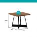 Conjunto Sala de Jantar 4 Cadeiras Belluno Carraro Nogal e Preto