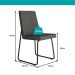 Conjunto Sala de Jantar 4 Cadeiras Belluno Carraro Nogal e Preto