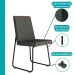 Conjunto Sala de Jantar 4 Cadeiras Belluno Carraro Nogal e Preto
